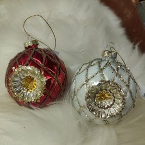 Julekule glass m/refleks