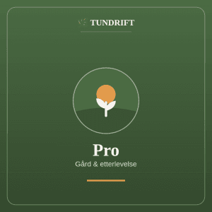 Tundrift Pro – app for småskala grønnsaksdyrking og KSL/Debio